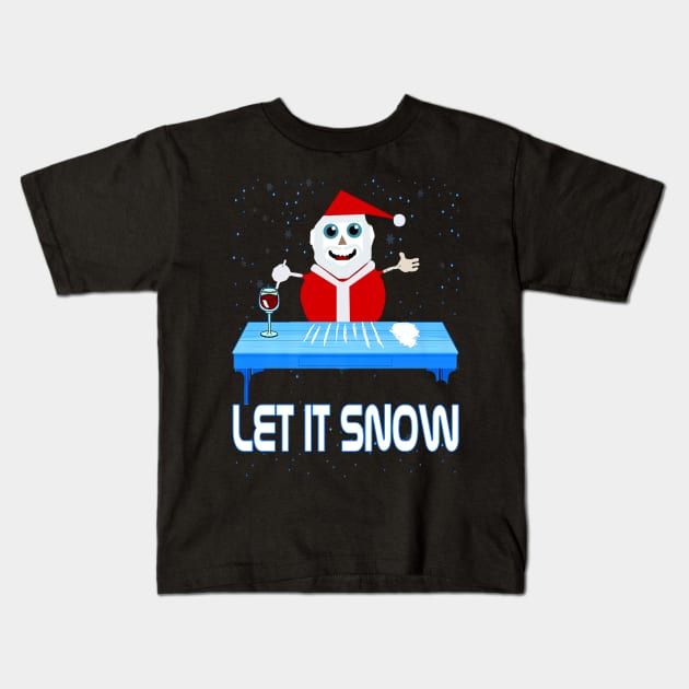 Let it snow Kids T-Shirt by AdelaidaKang